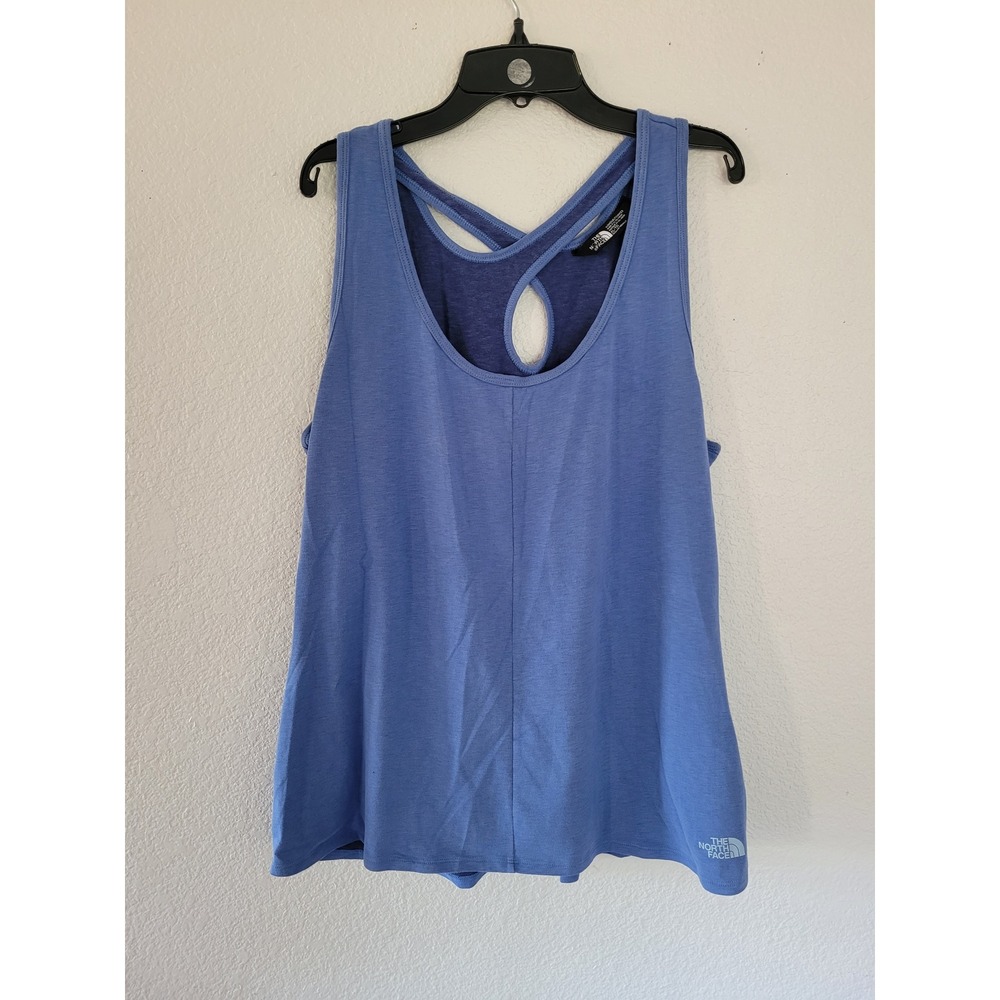 The North Face Blue Keyhole Crisscross Back Activewear Tank Top Womens XL #9